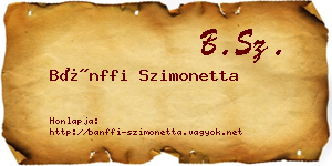 Bánffi Szimonetta névjegykártya